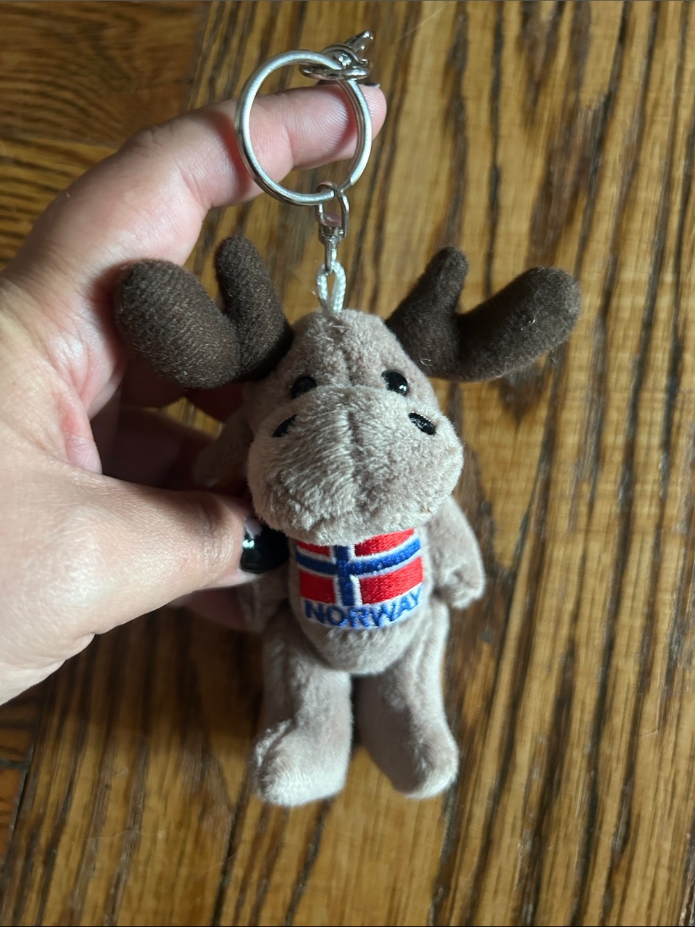 Norway Plush Moose Keychain - Brown